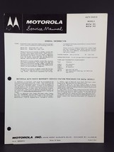 Motorola 1958 Plymouth, Dodge Auto Radio Service Manual Model 501, 502 - £5.35 GBP