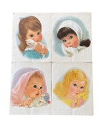 Vintage 1960s Northern Paper Mills Baby Girl Prints by Francis Hook – Se... - $27.55