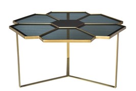 Geometric Floral Glass Coffee Table - $20,066.02 MXN