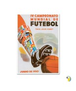 1950 World Cup Poster, Soccer Brazil Canvas Print, Vintage Football Wall... - $13.37+
