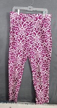 Chico&#39;s Travelers Ikat Print Crepe Pant Elastic Stretch Fleur Fuchsia Sz... - £17.60 GBP