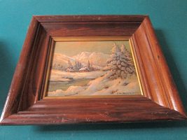 Compatible with Thomas Manning Moore Oil ON Board Compatible with Winter Scene L - £196.46 GBP