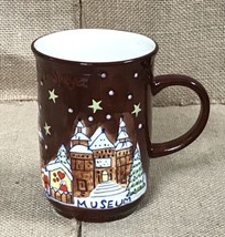 Weihnachten Speyer Germany Brown Mug Cup Shooting Star Folk Art Cottagecore - $17.82