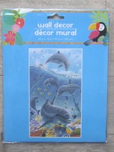 Dolphins Fish Blue Tropical 42&quot;x72&quot; Pkg Plastic Wall/Door Mural Decoration New - £6.25 GBP