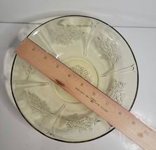 Federal Glass Co. Glass Bowl Sharon Cabbage Rose Pattern Yellow Amber image 4