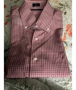 Peter Millar Collection Red Cotton Check Shirt Small MF19RD10￼RLF NWT $228 - $53.46
