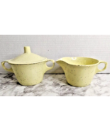 Vtg Imperial Ware Melmac Creamer Sugar w Lid Melamine 40s - 60s Yellow C... - $29.65