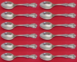 Burgundy by Reed and Barton Sterling Silver Demitasse Spoon Set 12 pcs 4 1/4&quot; - £278.84 GBP
