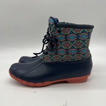 Sperry Top-Sider Saltwater Textile Navy Bootie Women&#39;s Size 8 Boot STS87065 - £19.55 GBP