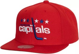 Mitchell &amp; Ness Washington Capitals Alternate Flip Snapback Adjustable Hat - £22.05 GBP