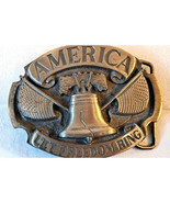 &quot;Let Freedom Ring&quot; Belt Buckle, Siskiyou Buckle Co., 1986 - $17.82