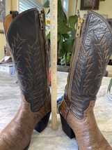Laramie Hand Made cowboy boots in  brown Exotic leather  image 2