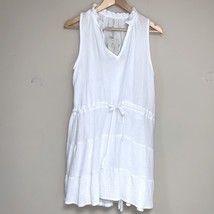 NWT Joie White Linen Look Resort Dress Boho Women XL Beach Pool Cover Ti... - £47.94 GBP