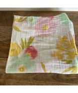 Cloud Island Pink Green Floral Leaves Baby Blanket Muslin Swaddle Lightweight - $6.79