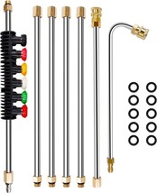 Gutter Cleaning Tool Pressure Washer Extension Wand Set 8.5 ft 6 Nozzle ... - £35.36 GBP
