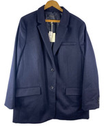 Talbots Blazer Size 18 1X Navy Blue NEW $199 Italy Wool Blend Jacket Womens - $178.54 CAD