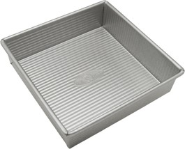 Usa Pan Bakeware Square Cake Pan, 8 Inch, Nonstick &amp; Quick Release Coati... - $38.99