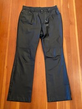 Womens Lauren Ralph Lauren Black Leather Pants Size 12 Petite - £37.27 GBP