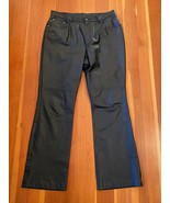 Womens Lauren Ralph Lauren Black Leather Pants Size 12 Petite - £37.92 GBP