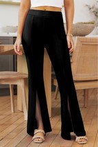 Black Split Hem High Waist Pants - $31.11