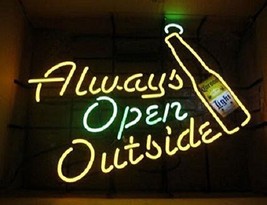 New Corona Light Always Open Outside Beer Bar Pub Light Lamp Neon Sign 24&quot;x20&quot; - £201.53 GBP