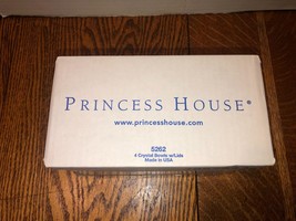 NOS Princess House 5262 Fantasia Ovenware 4 Crystal Ramekins Bowls W/Lids NIB - £39.28 GBP