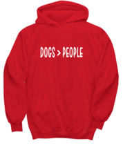 Dog Hoodie Dogs Greater Than People Red-H  - £27.69 GBP