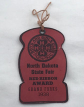 North Dakota State Fair 1938 Red Ribbon Award 4H Boys And Girls Grand Forks - £9.54 GBP