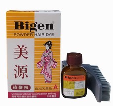 Japan made Bigen Powder Hair Dye 6g x 5 packs Color A - Black - £18.45 GBP