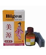 Japan made Bigen Powder Hair Dye 6g x 5 packs Color A - Black - £18.66 GBP