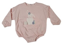 Wonder Nation Easter Body Suit Pink Long sleeved Top With Snaps Bunny Size 18M - £6.99 GBP