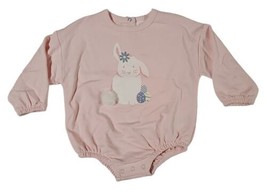 Wonder Nation Easter Body Suit Pink Long sleeved Top With Snaps Bunny Size 18M - £7.05 GBP