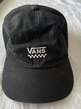 Vans Black &amp; White Checker Adjustable Strapback Cap Hat One Size Fits Most - £10.69 GBP