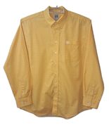 Cinch Western Shirt Mens L Yellow Gold Button Up Cotton Cowboy Shirt  - $35.40