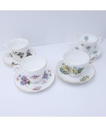 LOT of 4 Bone China Assorted Tea Cup Saucer Pairs LOT A - $93.99
