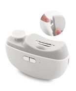 Anspik Electric Nail Clipper 3-in-1 Baby Trimmer Polishing White Pack of 2 - $336.24 MXN