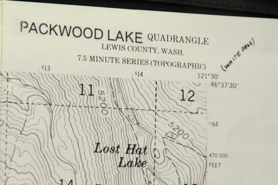 Packwood Lake WA Topographic Map 1985 USDA Forest Service Use 22" x 27" Item image 3