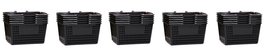 Shopping Basket (Set of 5) Durable Black Plastic with Metal Handles (5-(... - £145.62 GBP