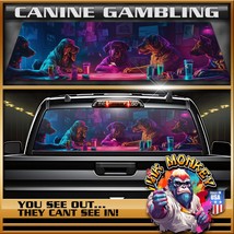 Canine Gambling - Truck Back Window Graphics - Customizable - $55.12+