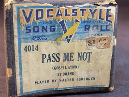 PLAYER PIANO ROLL VOCAL STYLE 4014 PASS ME NOT V SONG ROLL - £9.33 GBP