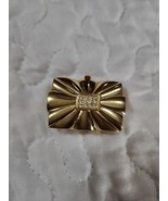VINTAGE MONET GOLD TONE WITH RHINESTONES SCARF OR SASH CLIP! MINTY!!! - $24.61 CAD