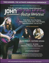John Petrucci 2018 Guitar Universe Camp with Al Di Meola Guthrie Govan 8 x 11 ad - £3.33 GBP