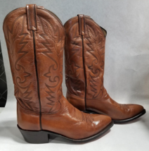 Dan Post Men&#39;s Brown Leather Western Cowboy Boots Size 8 - £50.58 GBP