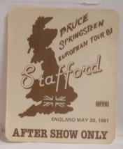 BRUCE SPRINGSTEEN - VINTAGE ORIGINAL 1981 CLOTH TOUR CONCERT BACKSTAGE P... - £31.97 GBP