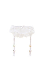 L&#39;agent By Agent Provocateur Womens Suspenders Elegant Lovely Lace White Size S - £31.40 GBP