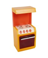 1970s Fisher Price Dollhouse Yellow Orange Stovetop Oven Kitchen Furnitu... - $167.71 MXN