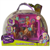 Polly Pocket Sparklin Pets Mobile Horse 2008 Retired Set New in Box (damaged) - £39.44 GBP