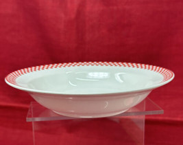 TRATTORIA Checkered Red Diner 7.5&quot; Bowl Porcelain International China Co... - £13.12 GBP