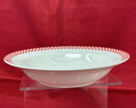 TRATTORIA Checkered Red Diner 7.5&quot; Bowl Porcelain International China Co... - £13.37 GBP