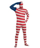 Adult 2nd Skin American Flag Bodysuit Halloween Costume USA MAGA VARIOUS... - £4.39 GBP